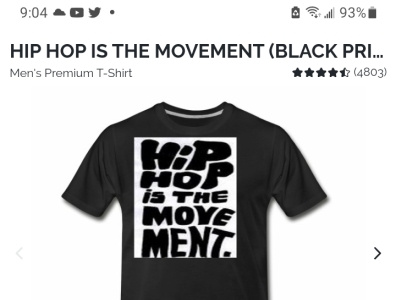 HIP HOP IS THE MOVEMENT(BLACK PRINT) concept tees custom tees fashion graphic tees hip hop music rap urban