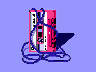 Mixtape cassette tape chill cover illustration mixtape music music art playlist vector