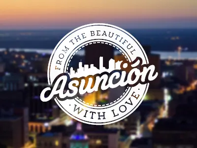 Asunción Stamp asuncion circles city est logo stamp transparency