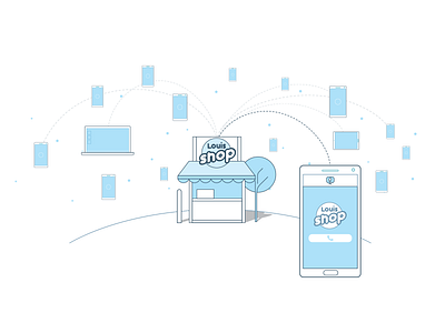 Multiplatform Network for Toky.co app business communication icon illustration mobile multiplatform phone