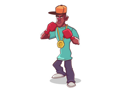 game character design - "rapper" boxing character characterdesign design game
