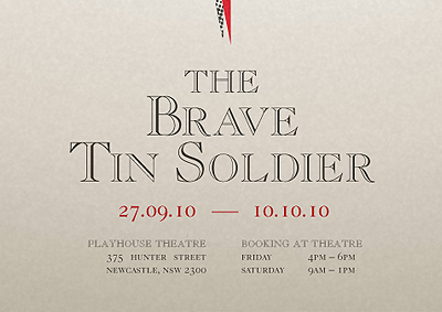 The Brave Tin Soldier caslon openface theatre typography