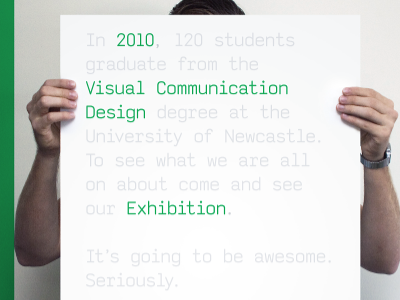 Graduating Year Exhibition Poster green poster