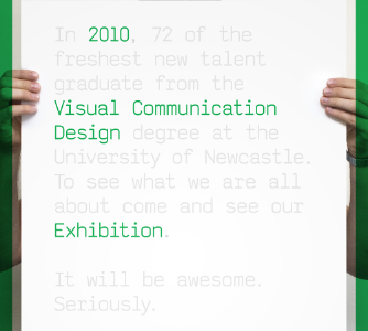 Exhibition Poster, Revised green poster