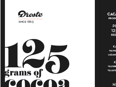 Droste Cocoa Powder Redesign