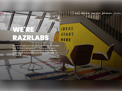 Razrlabs.com parallax typography web website