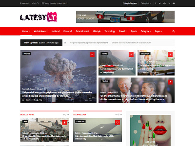 News Site Home page ATF grid news ui deisgn website