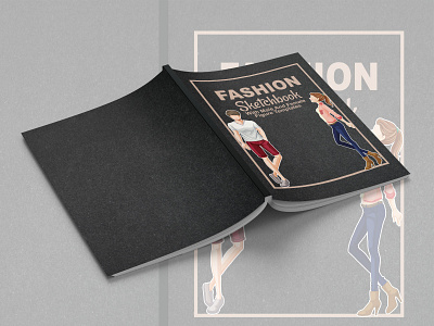 Fashion Sketchbook With Male And Female book cover design