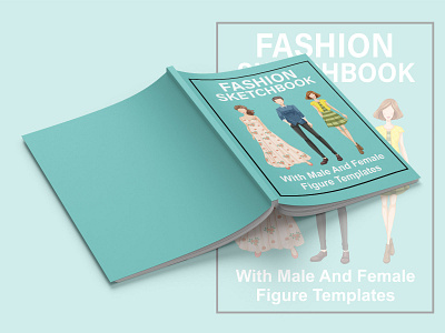 Fashion Sketchbook With Male And Female book cover design