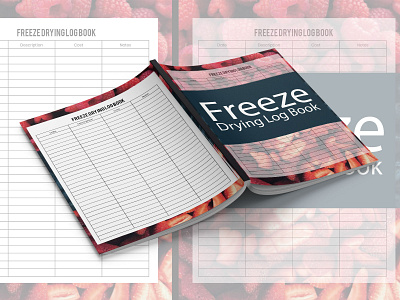 Freeze Drying Log Book book cover design