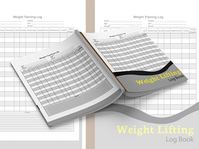 Weight Lifting Log Book book cover design