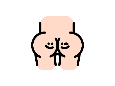 Buttock & Buttock love 🍑 ass buttocks illustration love