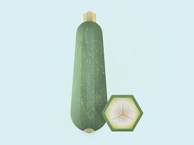 Zucchini design flat icon illustration minimal photoshop texture vegetable
