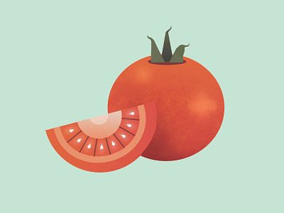 Tomato Illustration design flat food icon illustration logo minimal photoshop play series texture tomato vegetable