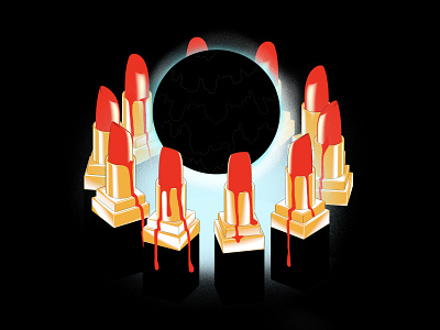 Melting Lipstick Work-In-Progress beauty cinema4d cosmetics female illustration lipstick makeup procreate scifi women in illustration