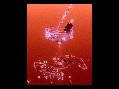 Cocktail 3d alcohol beverage c4d cg cinema4d cocktail design food illustration maxon render retro spirits xparticles