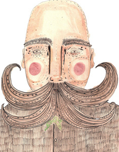 Beard drawing illustration