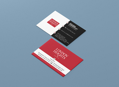 London Heights Business cards business card business card design business card mockup clean design minimal