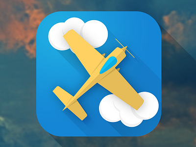Plane airplane app cloud flat icon ios ios7 plane simple