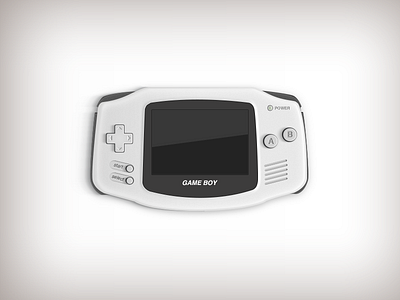 Game Boy Advance 32bit console controls game boy advance gameboy icon illustration interface nintendo vintage