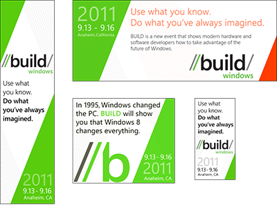 Build Conference Banner Collection advertising banners branding content creation digital microsoft