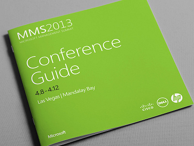 MMS 2013 Conference Print Guide design microsoft print style guide typography