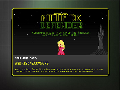 Attack Defender Microsite Game atari internet security microsoft web design web game