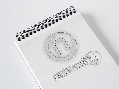 Logo Sketches for Networthy brainstorming branding design logo networthy sketching