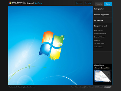 Windows 7 Walk-through Interface graphic design ux virtualization windows 7