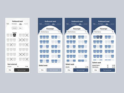 Flight booking - Seat selection