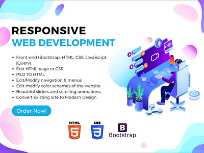 Responsive Website Development bootsrap css design frontend frontend design graphic design html html website landing page landing page design professional website psd to html responsive website ui web app web design web page design website design website design and development website development