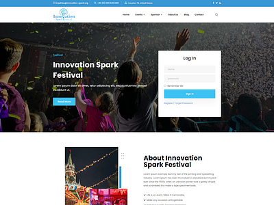 Innovation Spark Festival Website Design