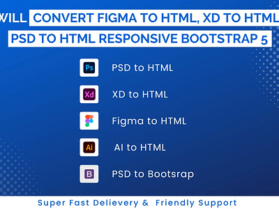 PIXEL PERFECT HTML CONVERSION bootstrap convert figma convert psd css figma design figma to html frontend design html html conversion html landing page html website javascript psd to bootstrap psd to html psd website responsive web responsive website web design website design xd to html