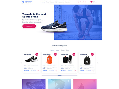 Sports Goods Website Design