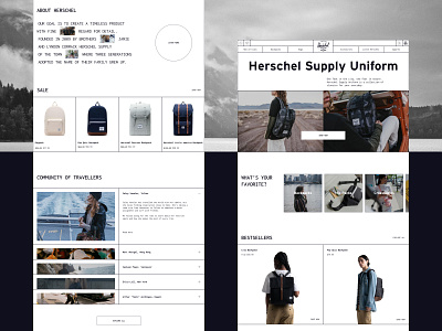 HERSCHEL | E-commerce Redesign Concept backpack design e commerce figma online shop project redesign ui uidesign ux uxdesign web design website