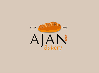 Ajan Bakery Logo branding design graphic design ill illustration logo typography vector