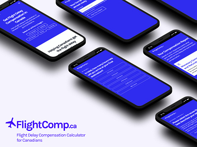 FlightComp.ca mobile ux uxui web app web design