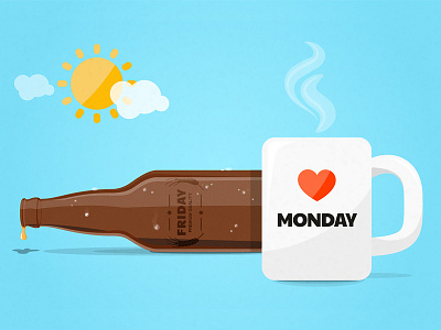 <3 Monday beer coffee friday love monday newweek work