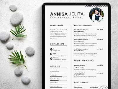 Annisa Jelita Resume Template branding curriculum vitae design graphic design resume resume profile. template work