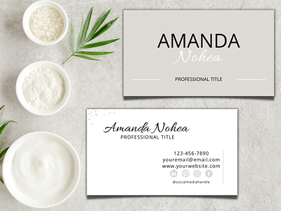 Amanda Nohea Business Card Template branding business business card card curriculum vitae design graphic design illustration profile resume template work