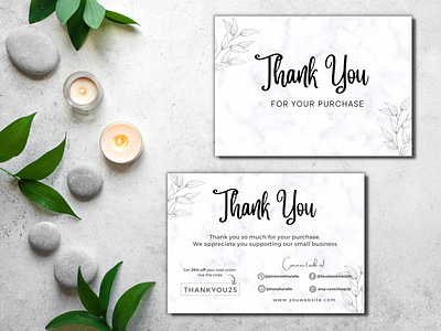Natural Grey Thank You Card Template branding business card curriculum vitae design graphic design grey illustration profile resume store template thank you thanks thankyou work