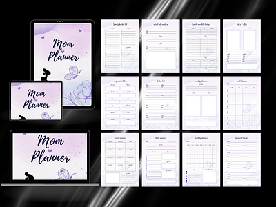 Mom Planner Template 2023 baby branding curriculum vitae design graphic design illustration mom new year resume self template work