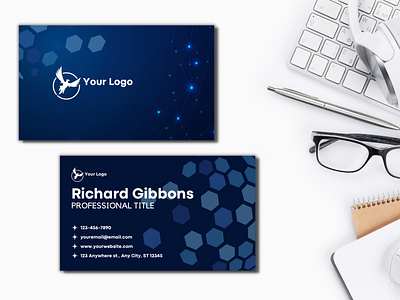 Richard Gibbons Business Card Template branding business business card card curriculum vitae design graphic design id illustration logo resume ui vector work