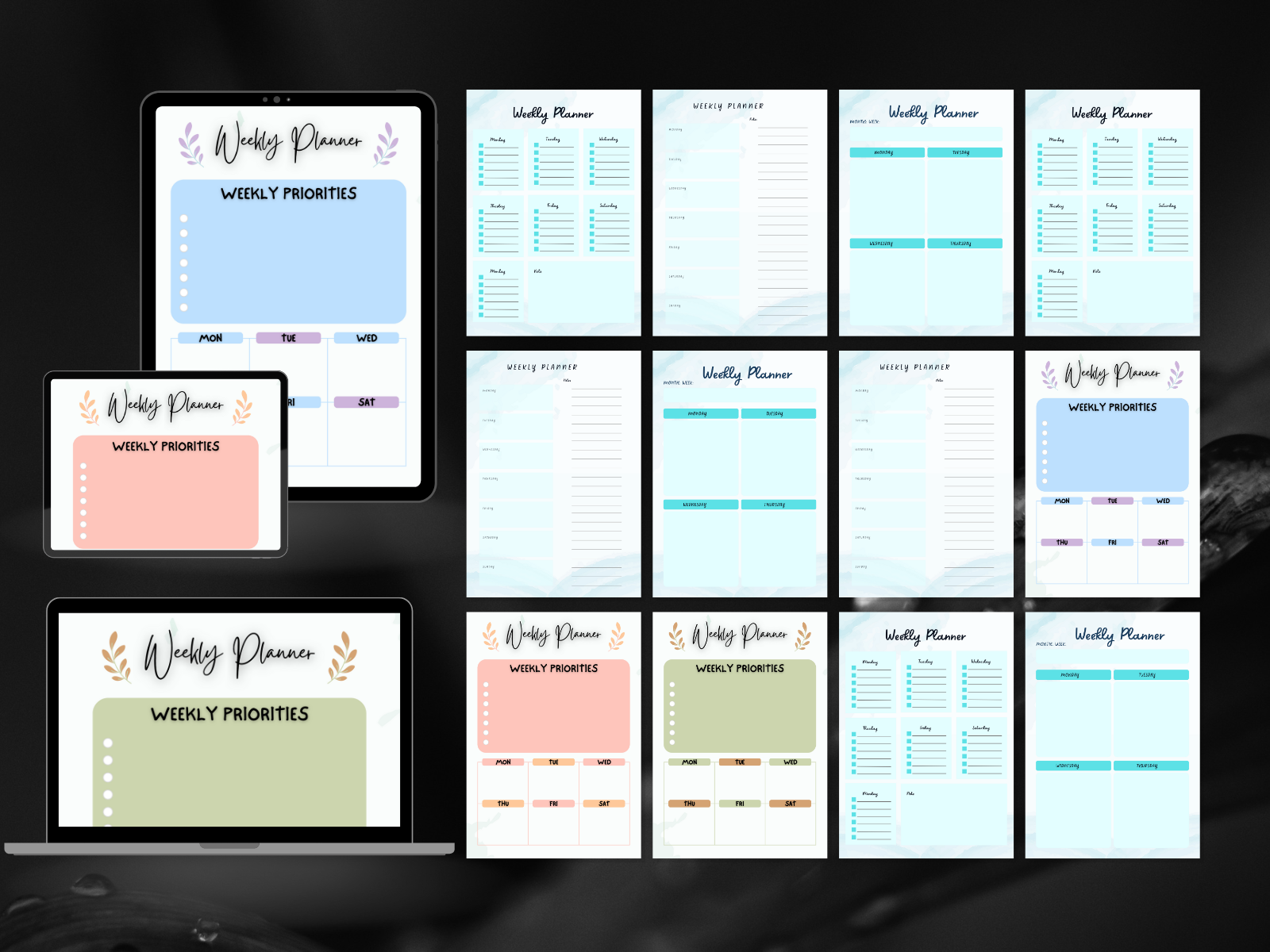 Weekly Planner Template by Ne. Agus Ariyanto on Dribbble