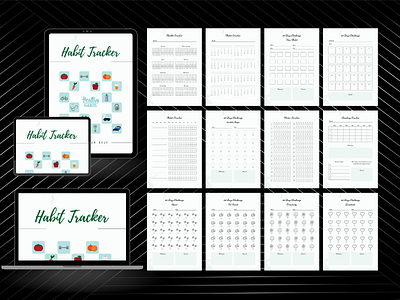 Habit Tracker Planner Template