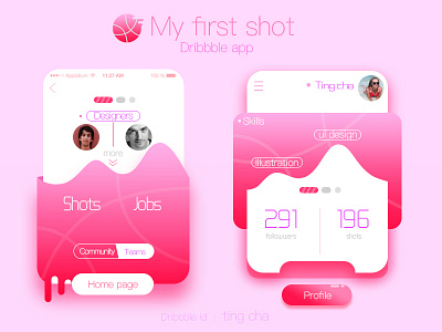 My first shot app dribbble