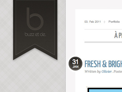 buzz et cie. background blog logo texture type typography webdesign website