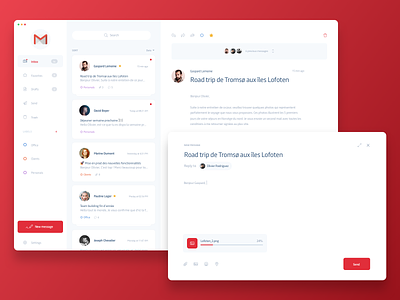 Gmail redesign clean design clean ui dashboard gmail icon icons inbox inbox app mail mail app menu redesign redesigned saas search uidesign upload ux design webdesign webmail