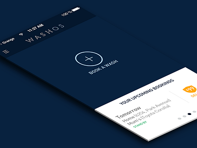 Washos // Book a wash app flat design freelance interface ios mobile paris seempl studio ui ux