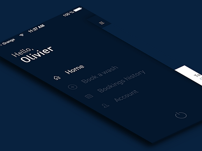 Washos // Menu app flat design freelance interface ios mobile paris seempl studio ui ux